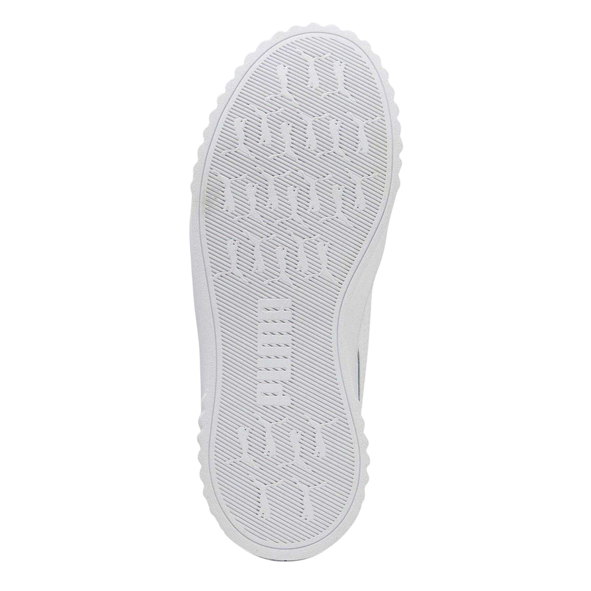 White-Gold - Pack Shot - Puma Childrens-Kids Carina 3.0 Platform Trainers
