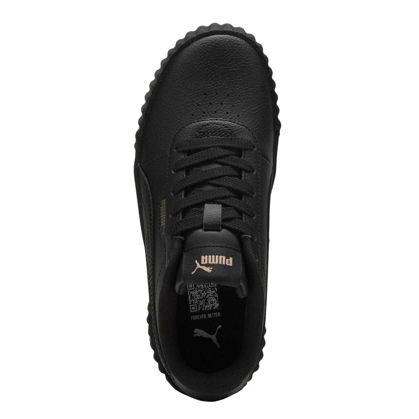 Black-Gold - Lifestyle - Puma Childrens-Kids Carina 3.0 Platform Trainers