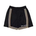 Black-White - Front - Palm Angels Childrens-Kids Mesh Logo Shorts