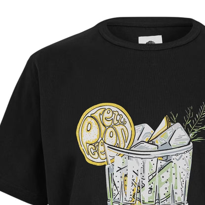 Black - Lifestyle - Pretty Green Mens Gin And Tonic Graphic Print T-Shirt