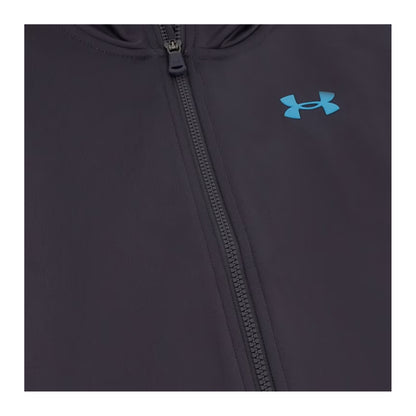Grey-Blue - Pack Shot - Under Armour Childrens-Kids Brawler Tracksuit Set