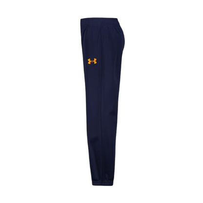 Navy-Orange - Side - Under Armour Childrens-Kids Brawler Tracksuit Set