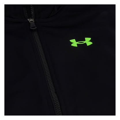 Black-Green - Pack Shot - Under Armour Childrens-Kids Brawler Tracksuit Set