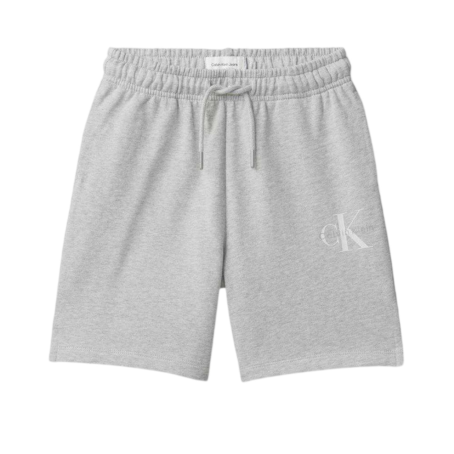 Grey - Front - Calvin Klein Childrens-Kids Monogram Sweat Shorts