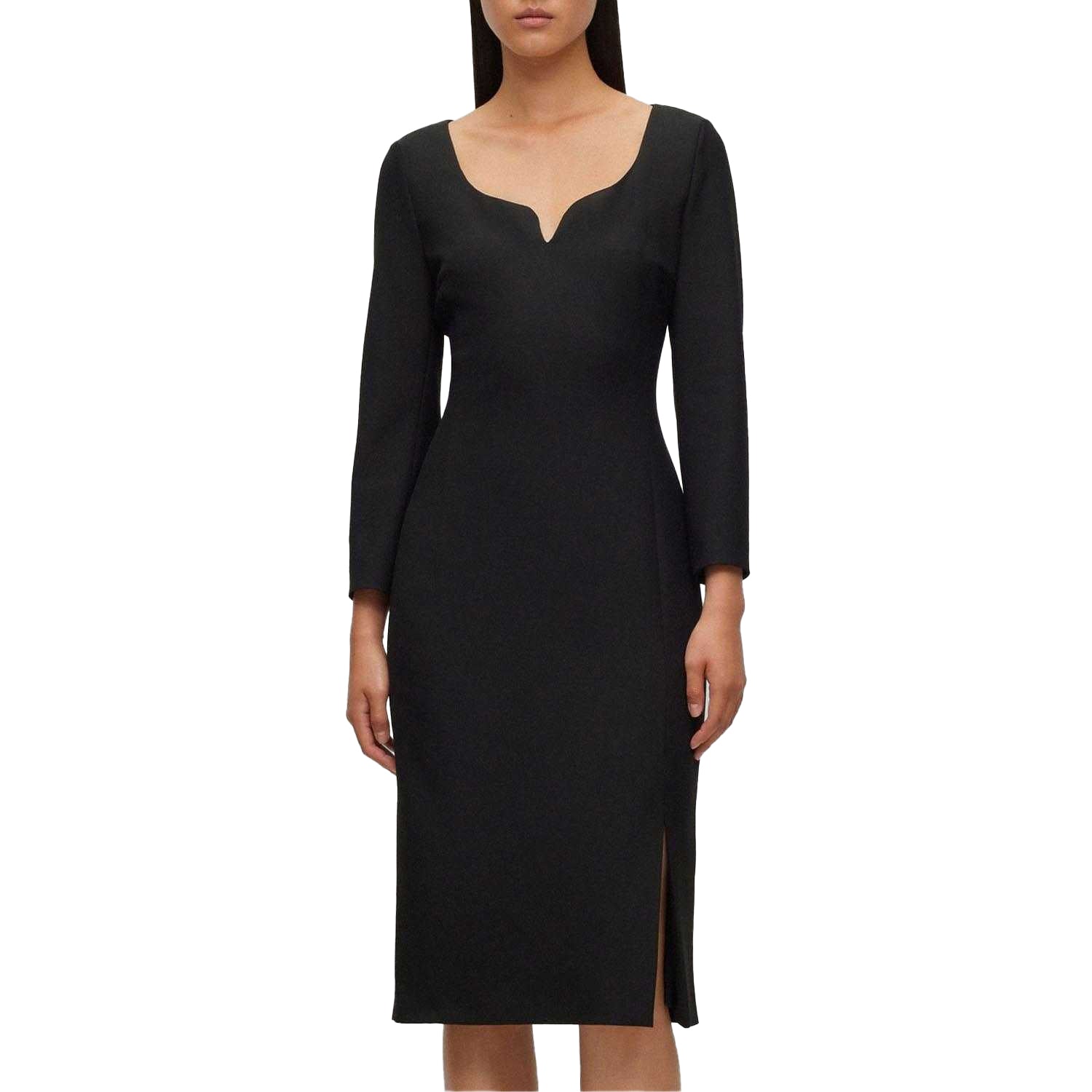 Black - Side - Boss Womens-Ladies Dihera1 Dress