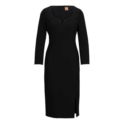 Black - Front - Boss Womens-Ladies Dihera1 Dress