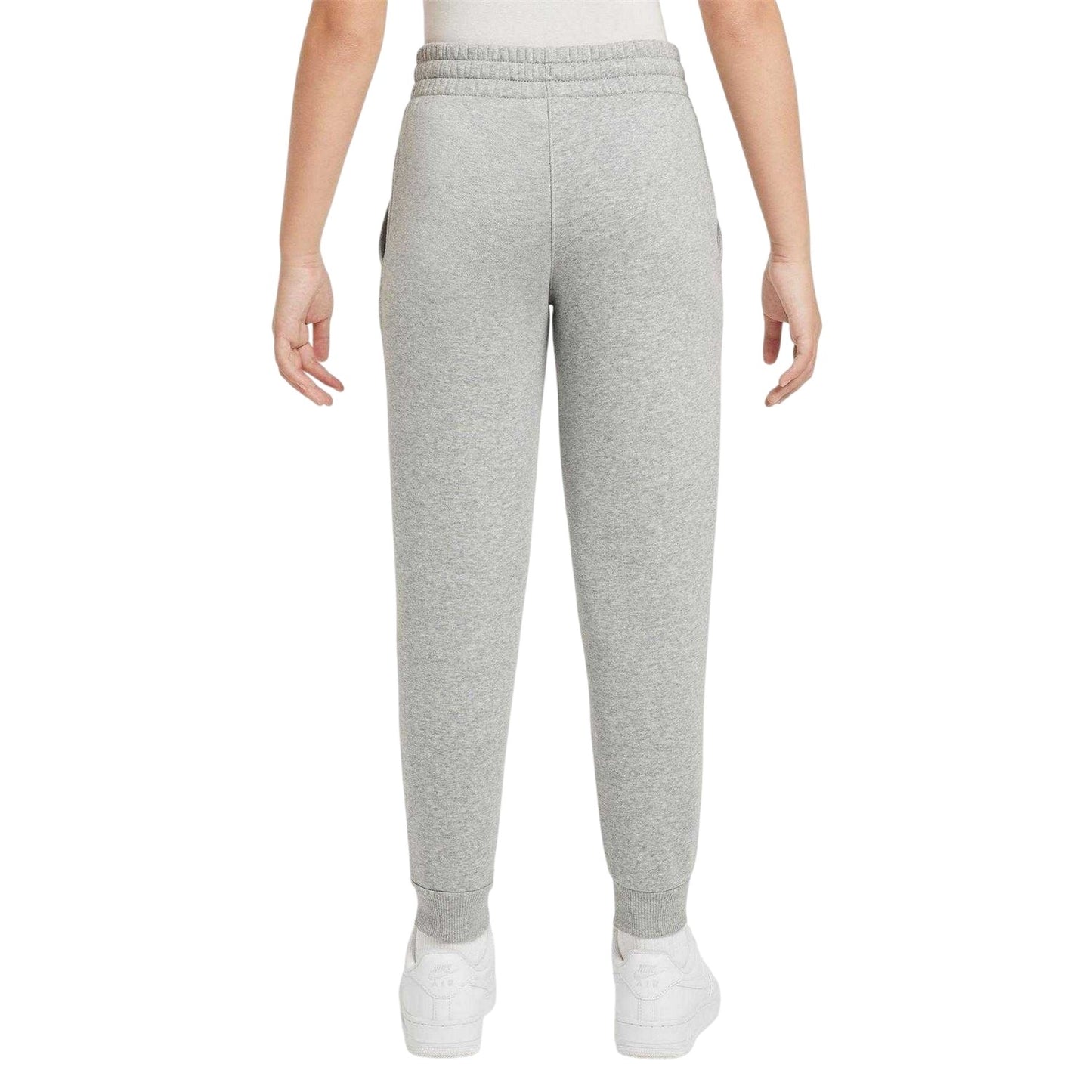 Dark Grey Heather - Back - Nike Childrens-Kids Sportswear Club Fleece Relaxed Fit Joggers