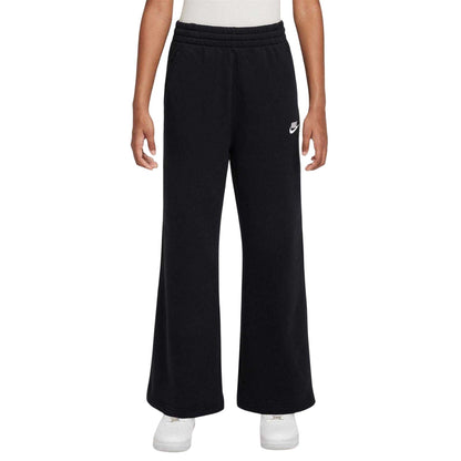 Black - Front - Nike Girls Club Fleece Relaxed Fit Joggers