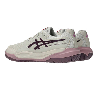 Purple - Back - Asics Childrens-Kids Resl X Tennis Shoes