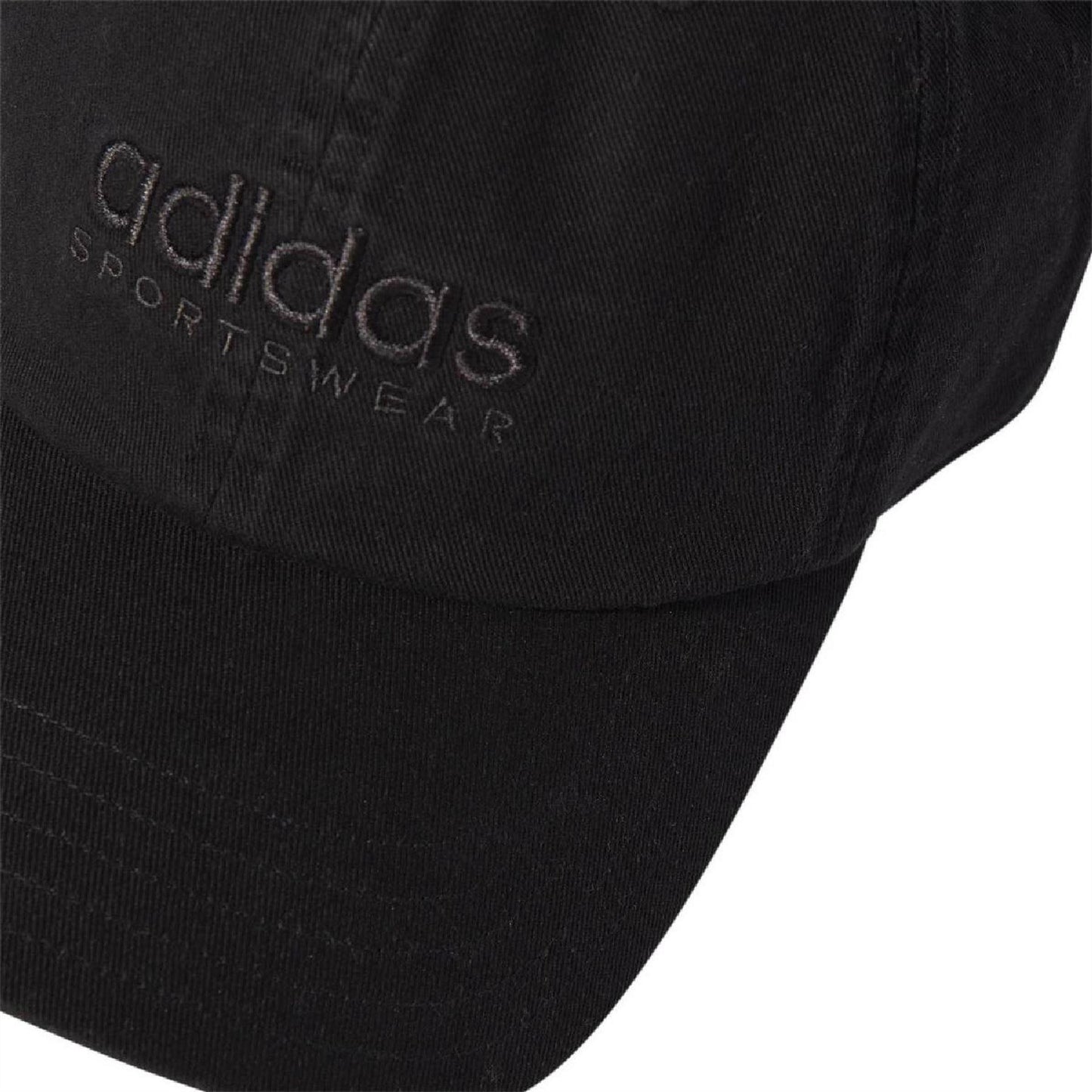 Black - Side - Adidas Mens Sportswear Embroidered Logo Dad Hat