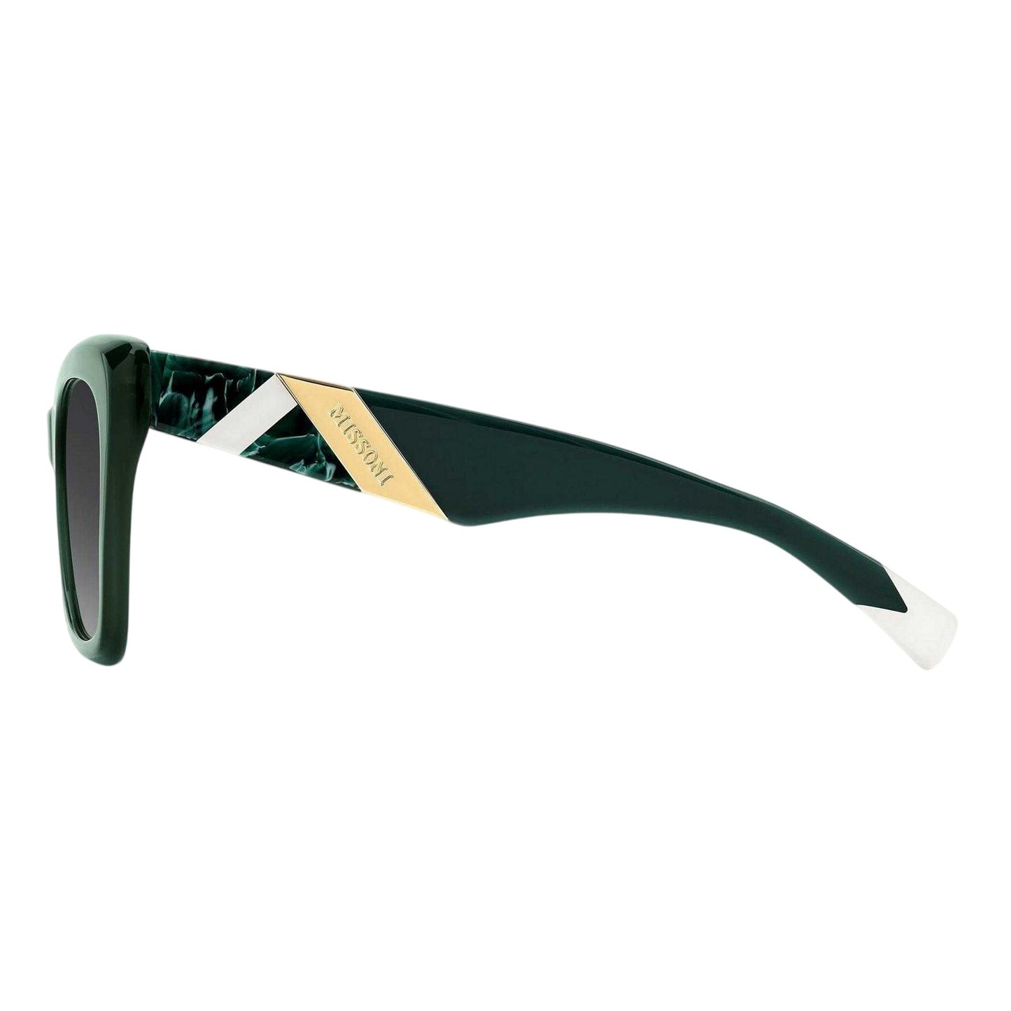 Green - Side - Missoni Womens-Ladies Rectangular Sunglasses