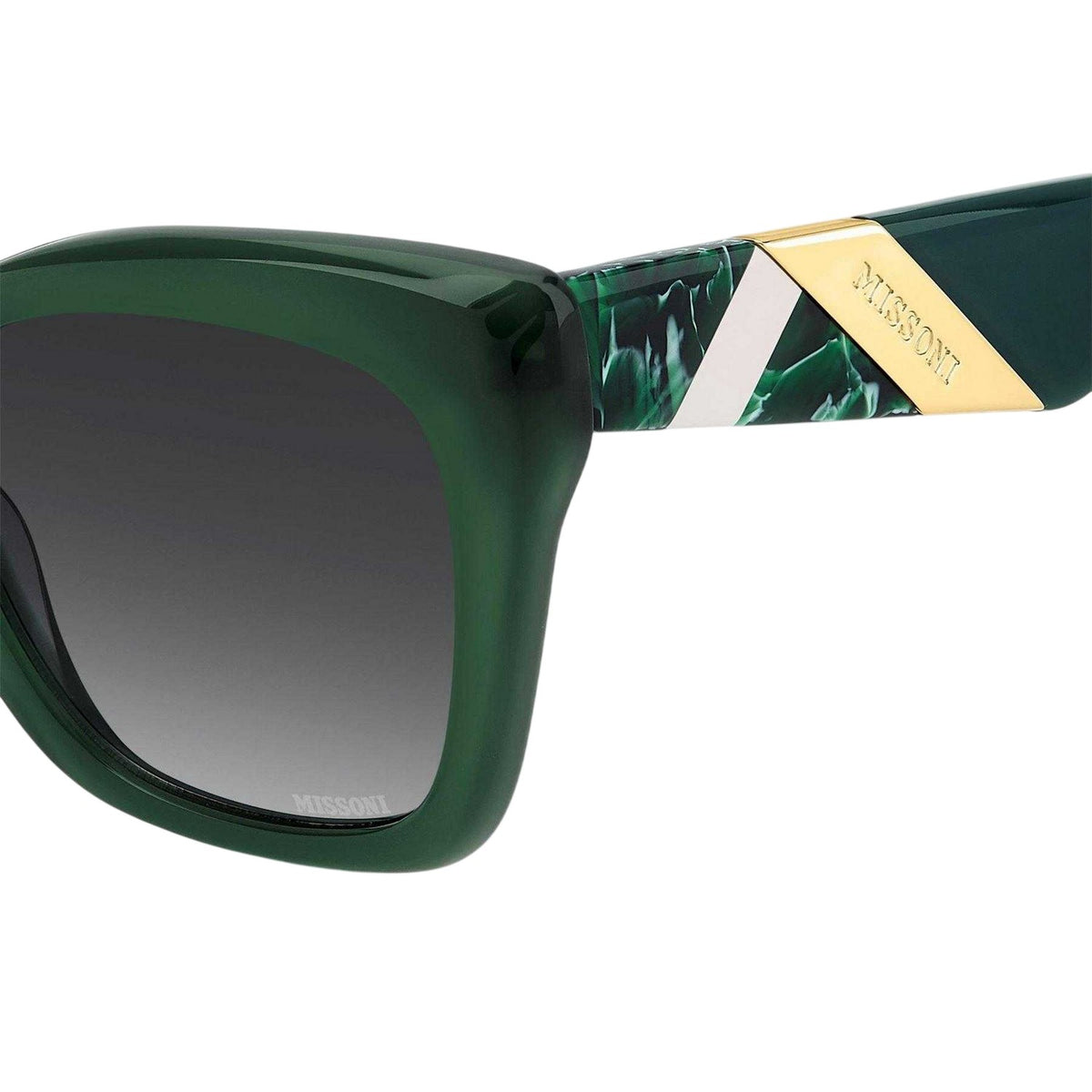 Green - Pack Shot - Missoni Womens-Ladies Rectangular Sunglasses