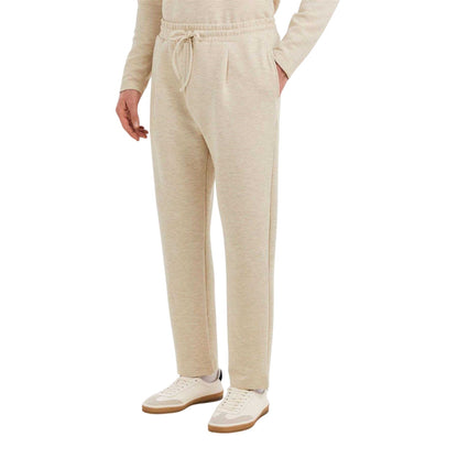 Ecru - Lifestyle - Prevu Mens Drawstring Waist Straight Trousers