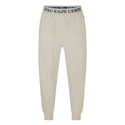 Heather Grey - Front - Ralph Lauren Mens Polo Embroidered Logo Comfort Jogging Bottoms