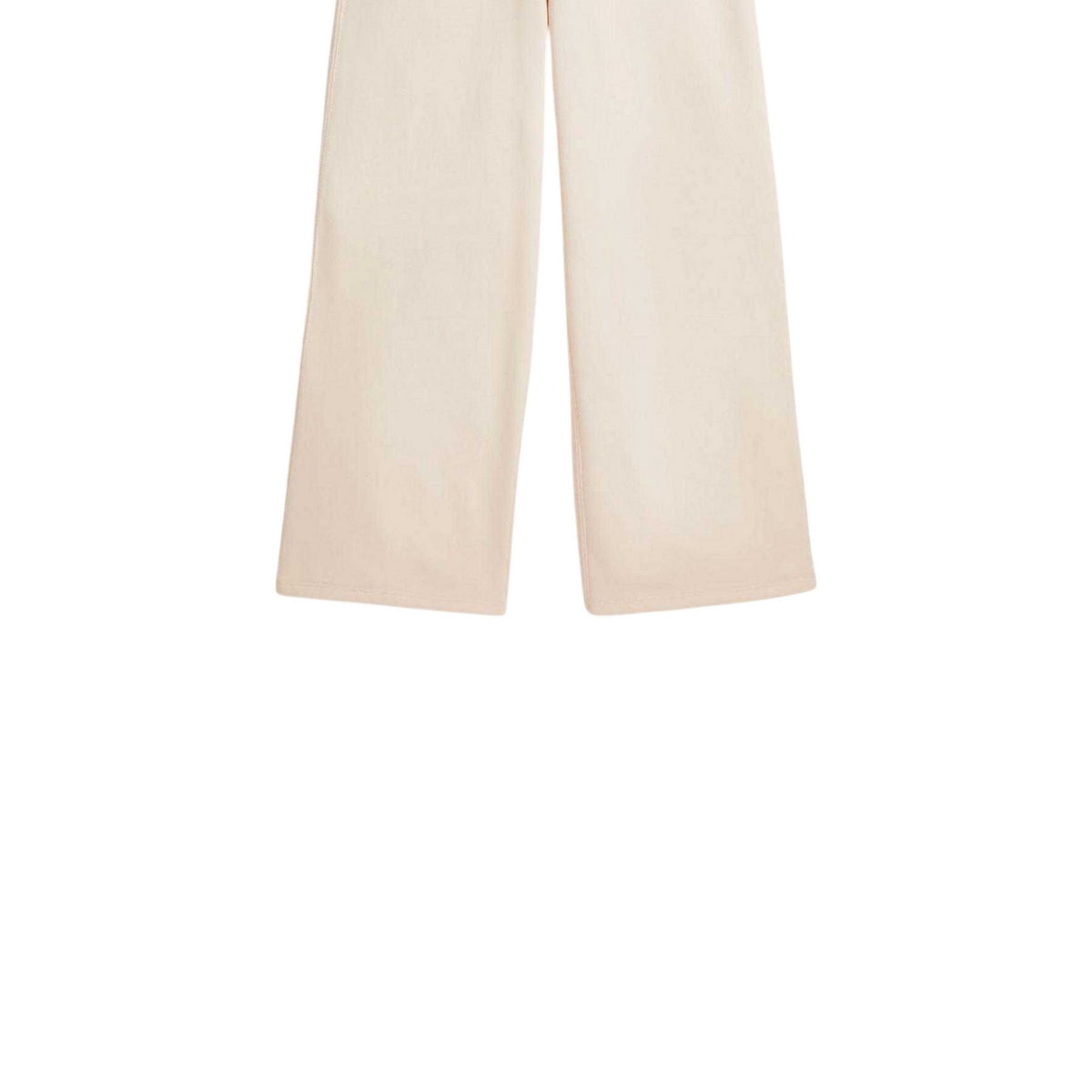 Cream - Side - Ralph Lauren Girls Polo Fleece Wide Leg Jogging Bottoms