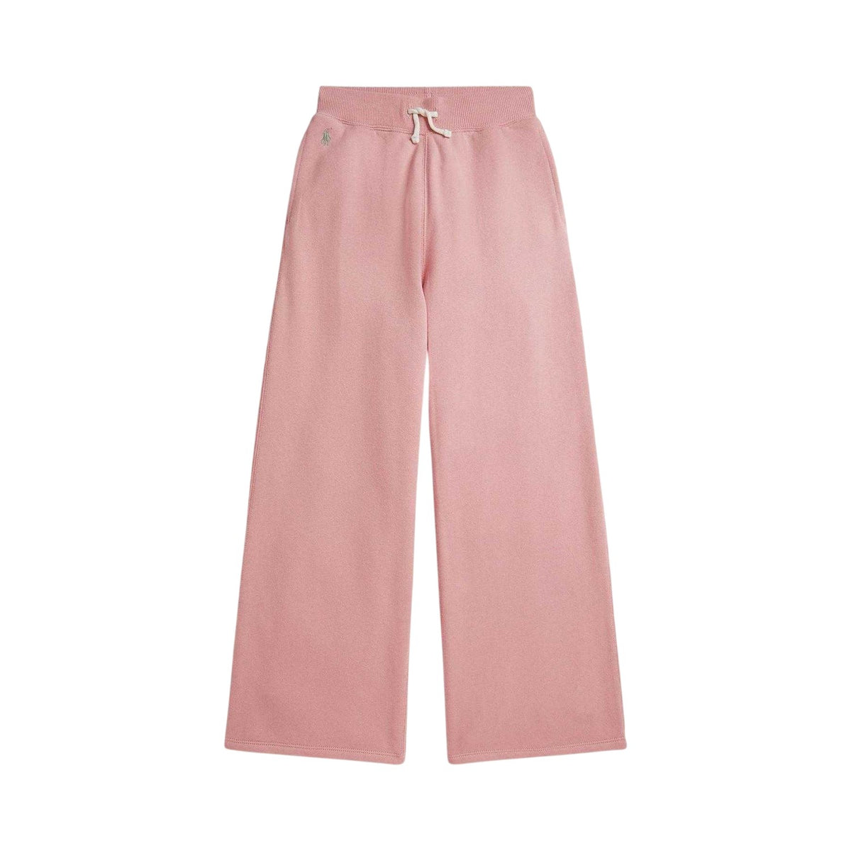 Rose - Front - Ralph Lauren Girls Polo Fleece Wide Leg Jogging Bottoms
