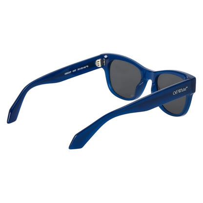 Blue-Dark Grey - Back - Off White Unisex Adult Logo Square Sunglasses