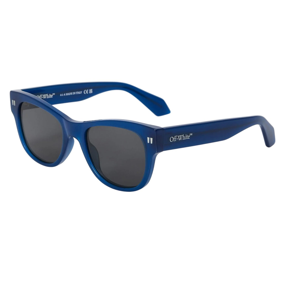 Blue-Dark Grey - Front - Off White Unisex Adult Logo Square Sunglasses