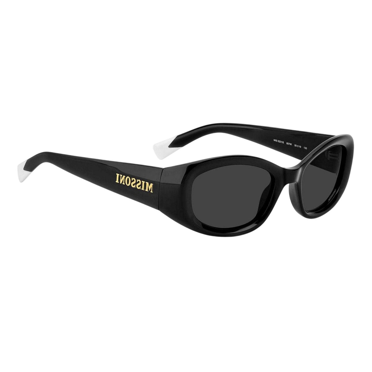 Black - Back - Missoni Womens-Ladies Logo Rectangular Sunglasses