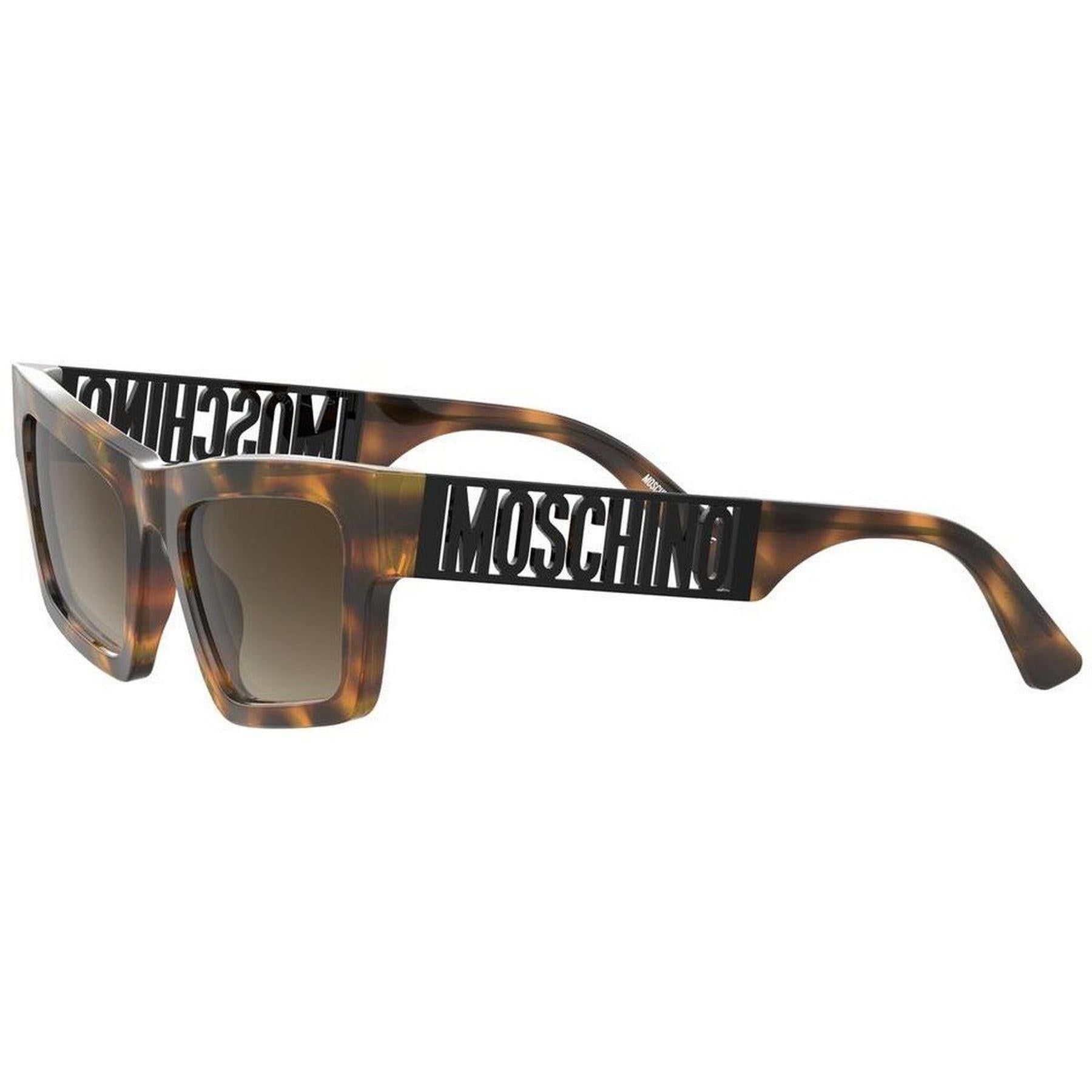 Havana - Side - Moschino Womens-Ladies Cut Out Sunglasses