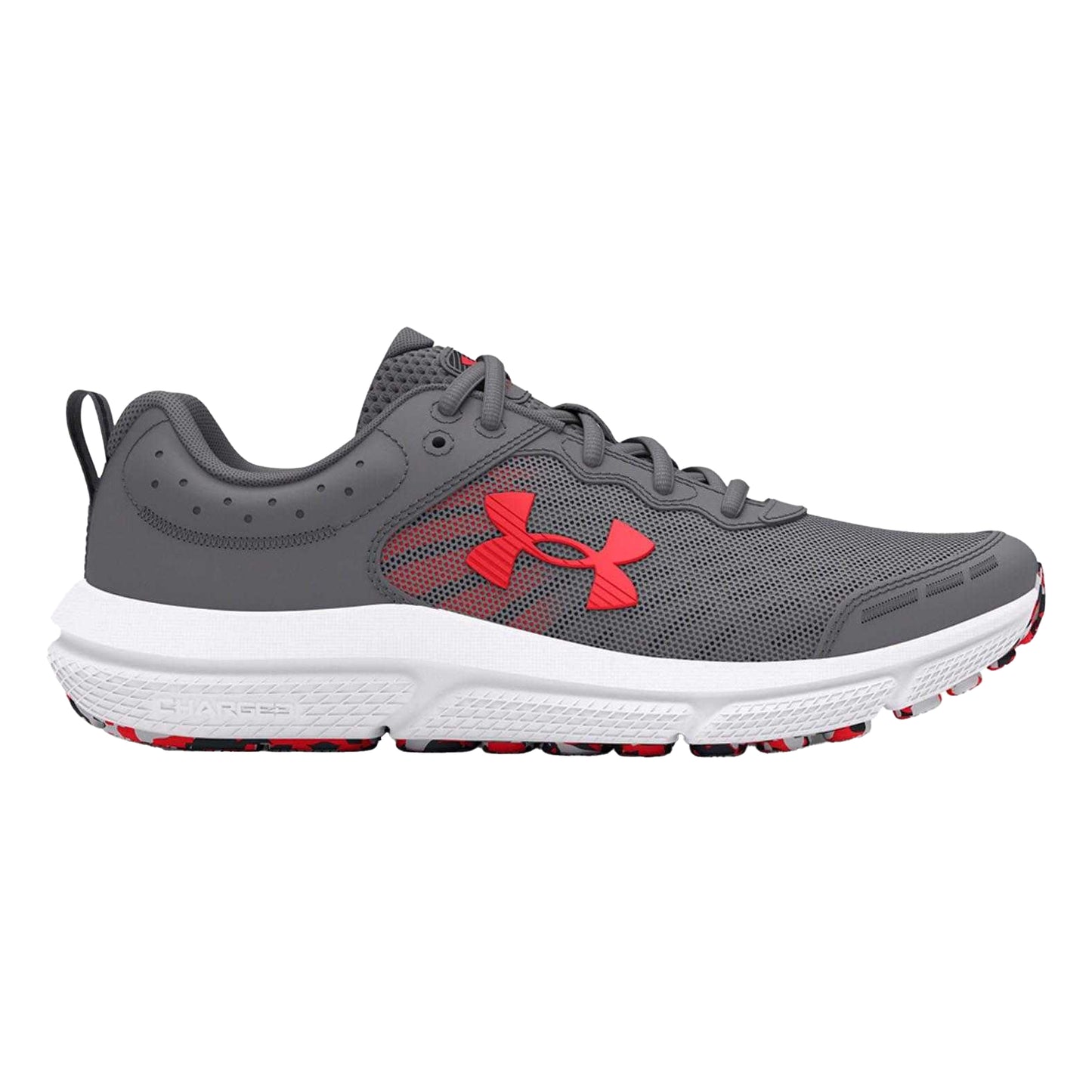 Grey - Side - Under Armour Childrens-Kids Grade School Assert 10 Running Trainers