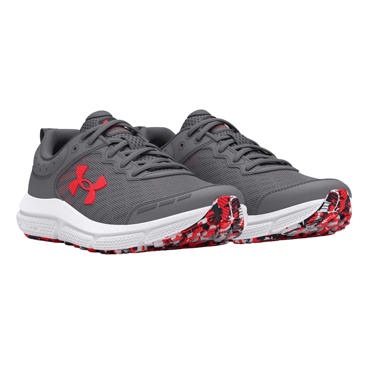 Grey - Front - Under Armour Childrens-Kids Grade School Assert 10 Running Trainers