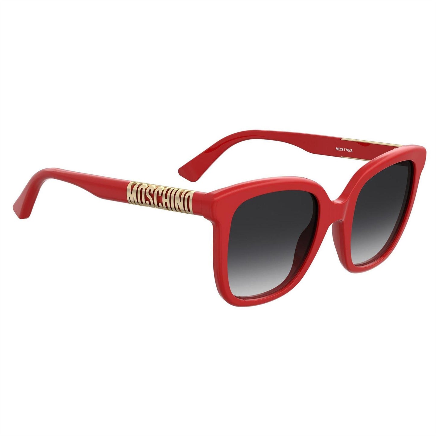 Red - Back - Moschino Womens-Ladies Round Gradient Sunglasses