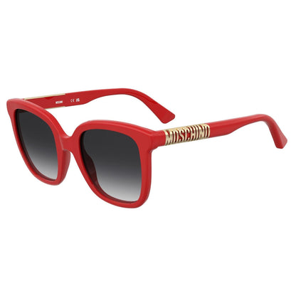 Red - Side - Moschino Womens-Ladies Round Gradient Sunglasses