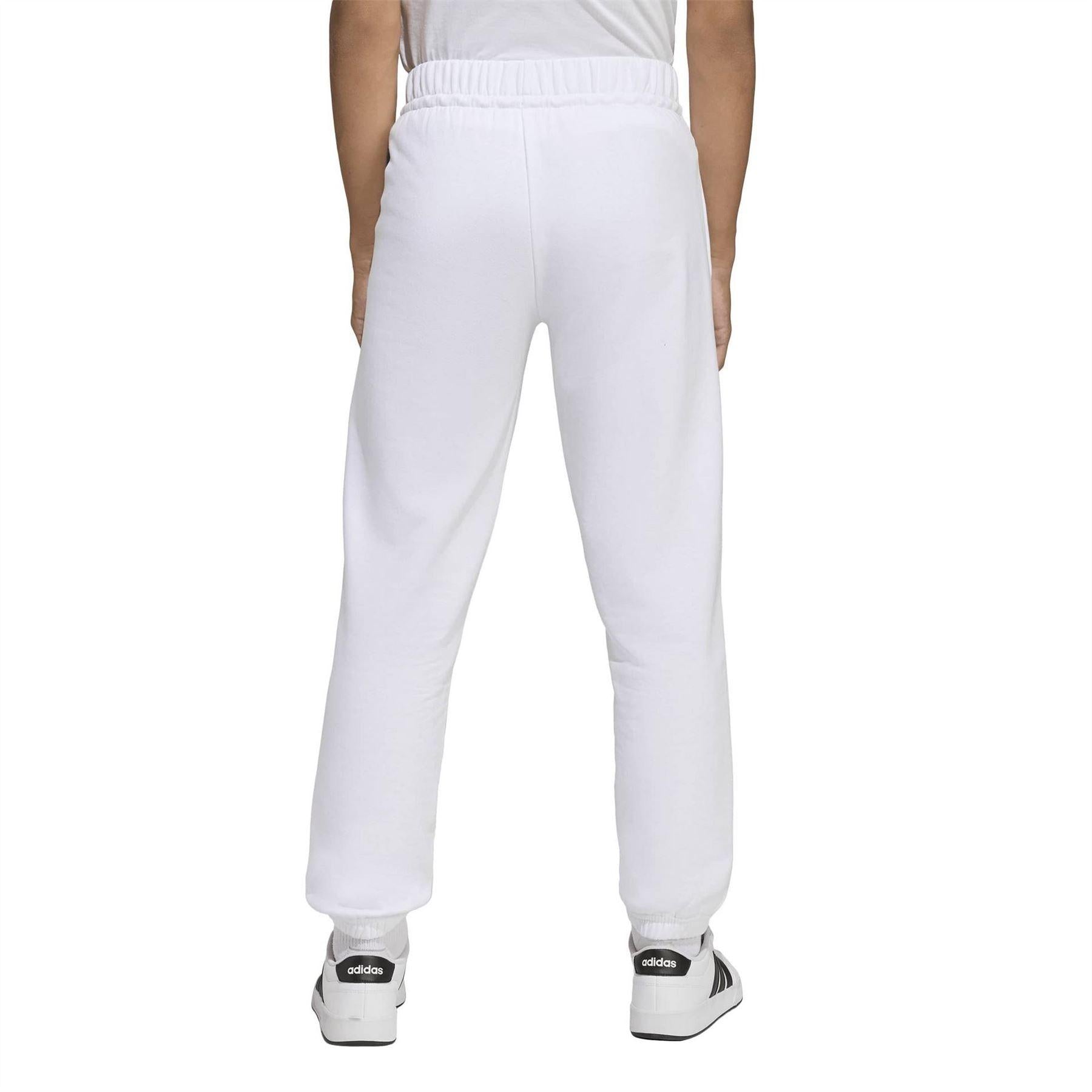 White - Back - Adidas Childrens-Kids Sportswear Jogging Bottoms