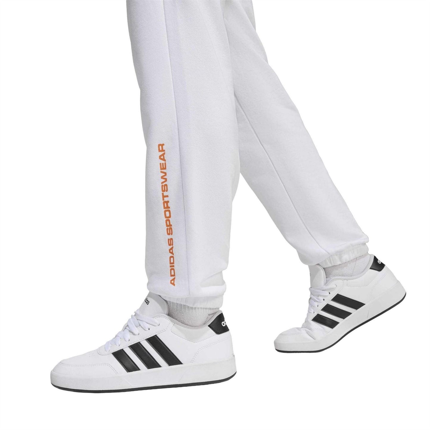 White - Side - Adidas Childrens-Kids Sportswear Jogging Bottoms
