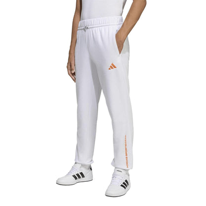 White - Pack Shot - Adidas Childrens-Kids Sportswear Jogging Bottoms