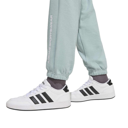 Green - Side - Adidas Childrens-Kids Sportswear Jogging Bottoms