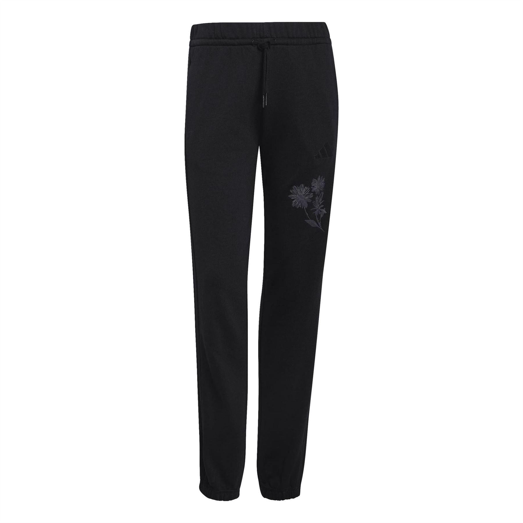 Black - Front - Adidas Womens-Ladies Joggers