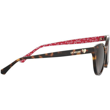 Havana - Side - Love Moschino Womens-Ladies Heart Sunglasses