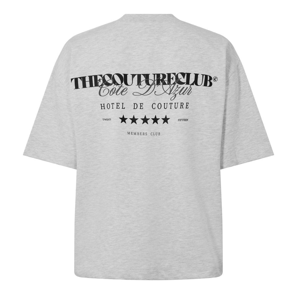 Green-Grey Marl - Back - Couture Club Mens Oversized T-Shirt