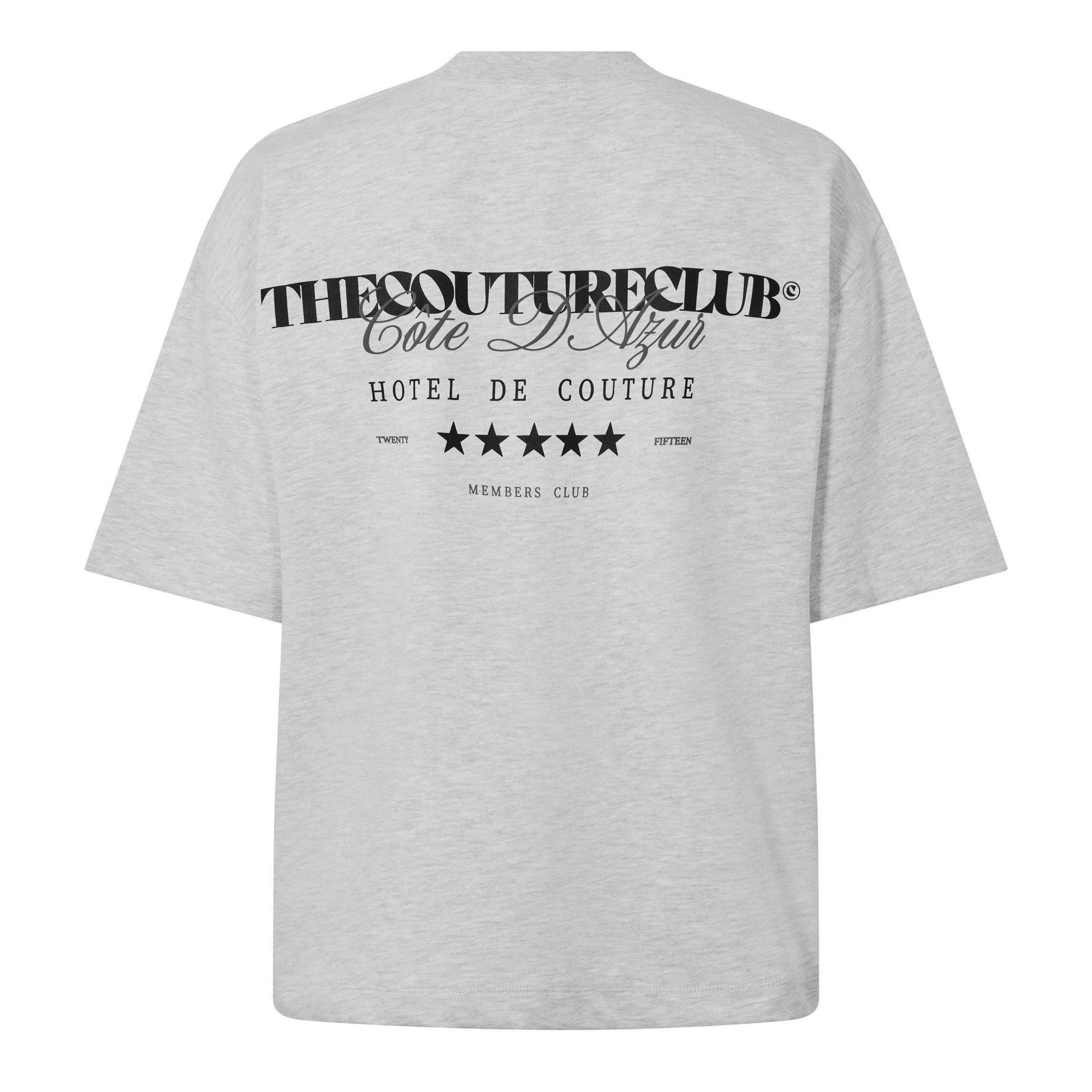 Green-Grey Marl - Back - Couture Club Mens Oversized T-Shirt