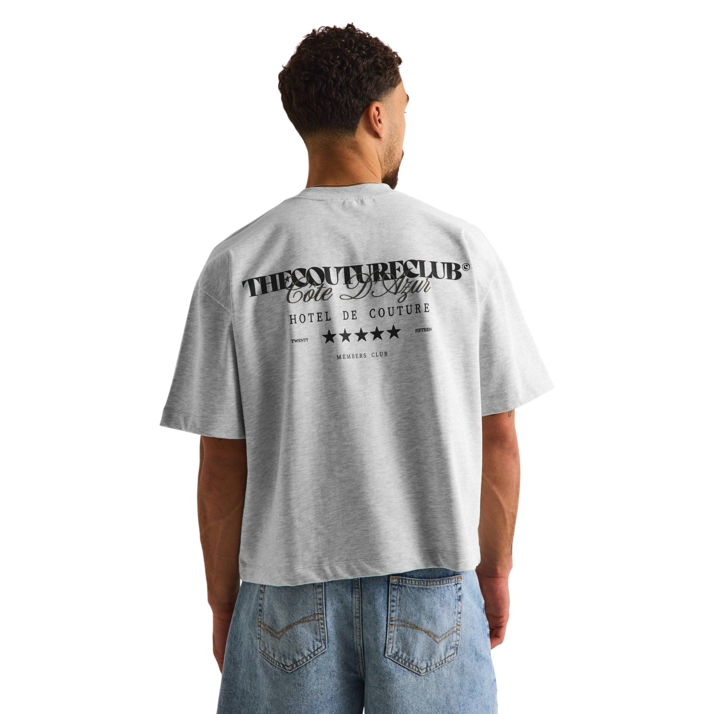 Green-Grey Marl - Lifestyle - Couture Club Mens Oversized T-Shirt