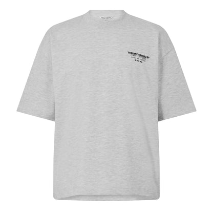 Green-Grey Marl - Front - Couture Club Mens Oversized T-Shirt
