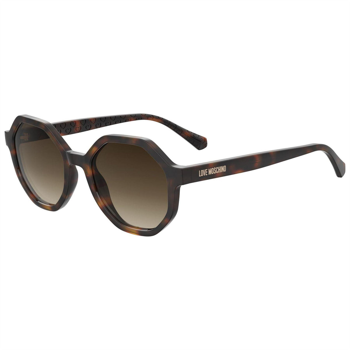 Havana - Side - Moschino Womens-Ladies Hexagon Sunglasses