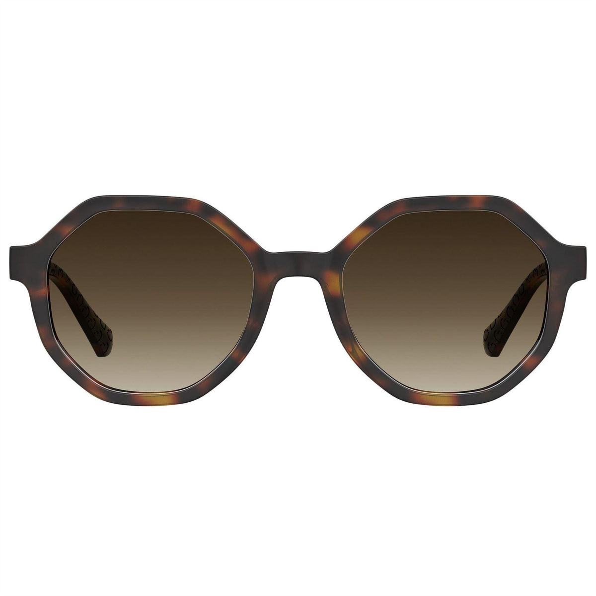 Havana - Front - Moschino Womens-Ladies Hexagon Sunglasses