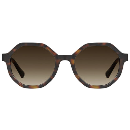 Havana - Front - Moschino Womens-Ladies Hexagon Sunglasses