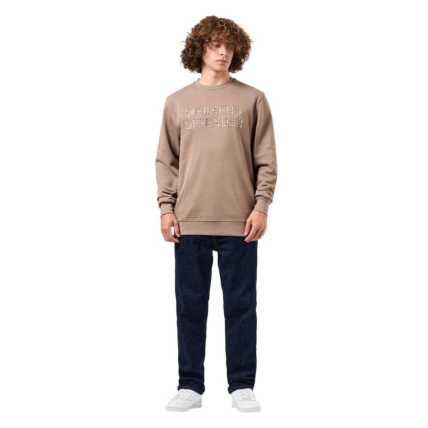 Brown - Lifestyle - Weekend Offender Mens Warwick Crew Neck Sweatshirt