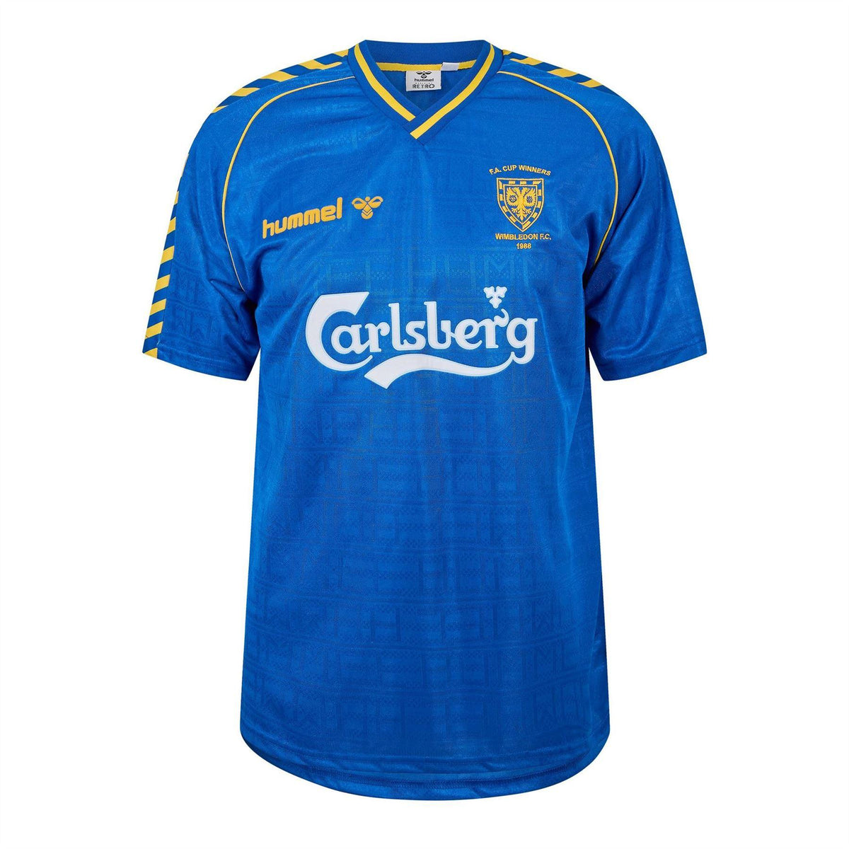 Blue-Yellow - Front - Hummel Mens Wimbledon 1998 Football Shirt