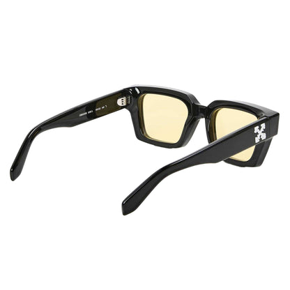 Black-Yellow - Back - Off-White Unisex Adult Virgil Square Frame Sunglasses