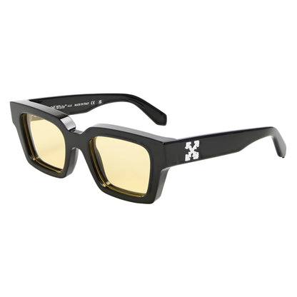 Black-Yellow - Front - Off-White Unisex Adult Virgil Square Frame Sunglasses