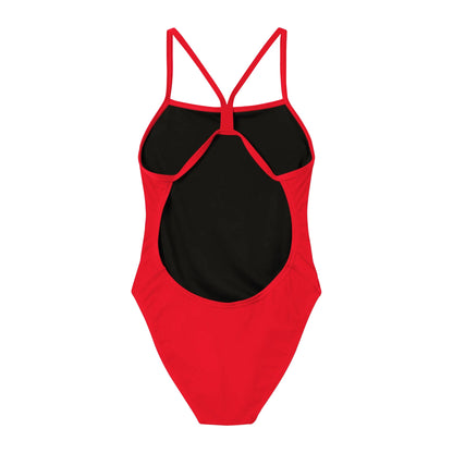 Red - Back - Speedo Womens-Ladies Endurance One Piece Swimsuit