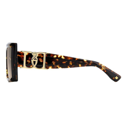 Havana - Back - DSquared2 Womens-Ladies Flat Top Rectangular Sunglasses