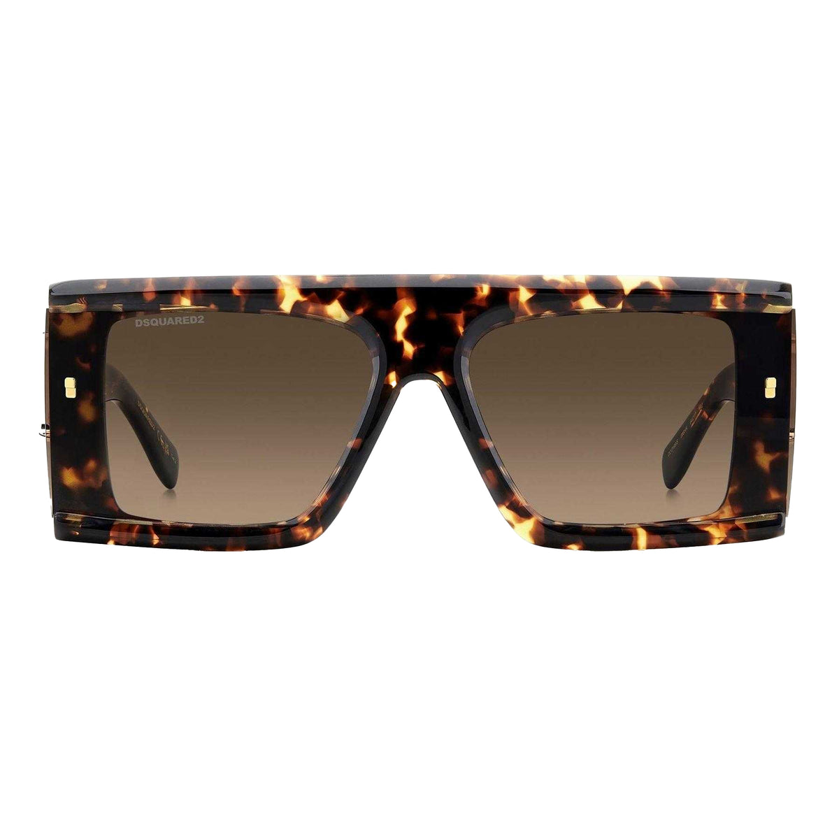 Havana - Side - DSquared2 Womens-Ladies Flat Top Rectangular Sunglasses