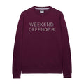 Berry - Front - Weekend Offender Mens Warwick Crew Neck Sweatshirt