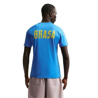 Blue-White - Back - Nike Mens 2026-2027 Strike Brazil Dri-FIT Short-Sleeved Football Shirt